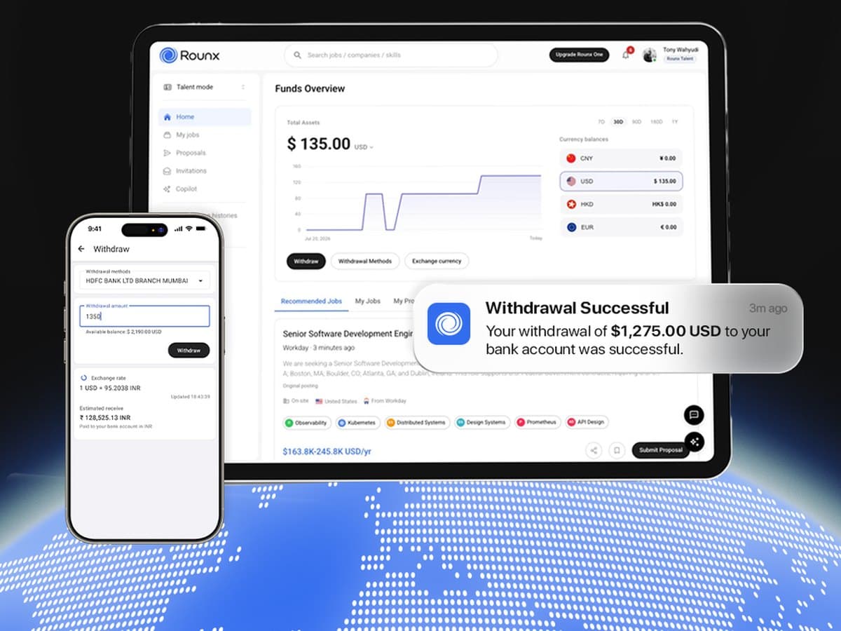 Rounx on the web and on a phone